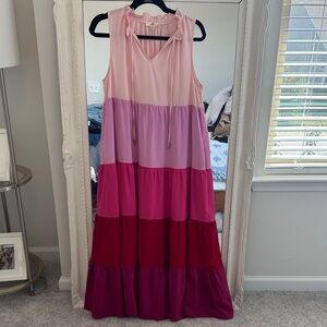 Entro Pink Ruffled Dress